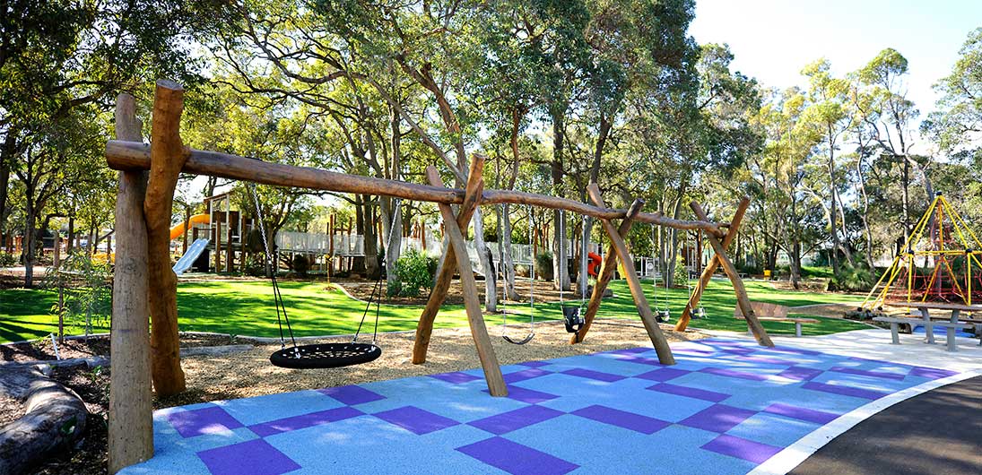Swings at the Kwinana Adventure Park