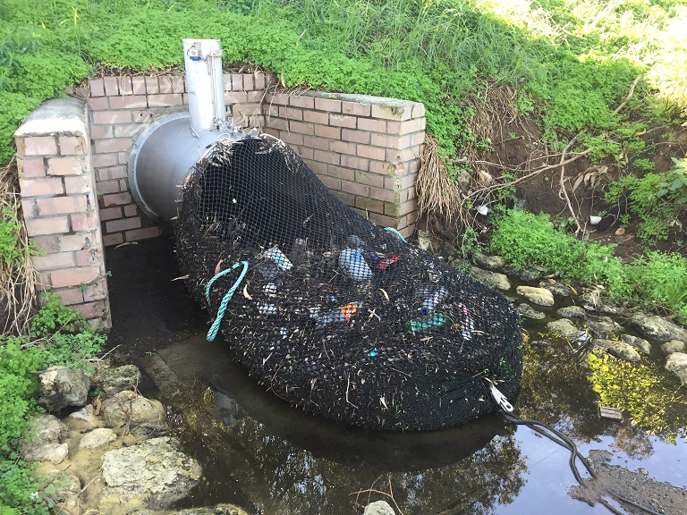 Drainage nets trap 3.6 tonnes of waste in six years