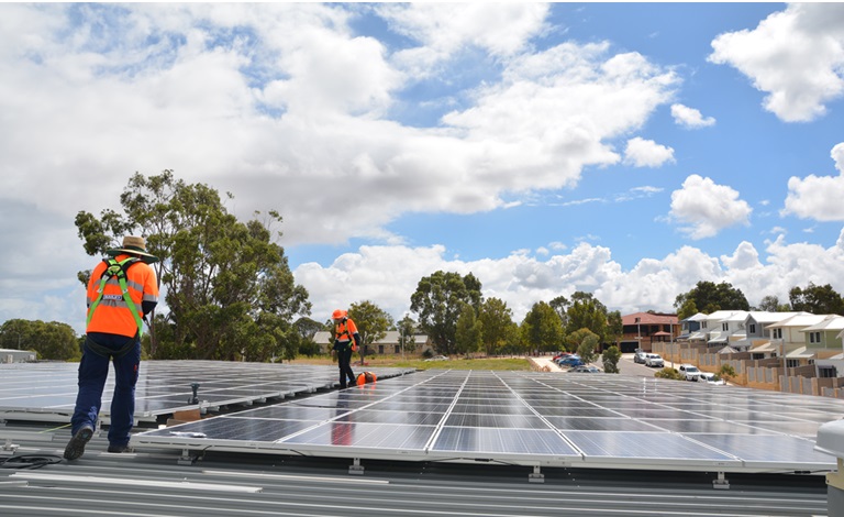 Funds for solar and energy storage to reduce emissions