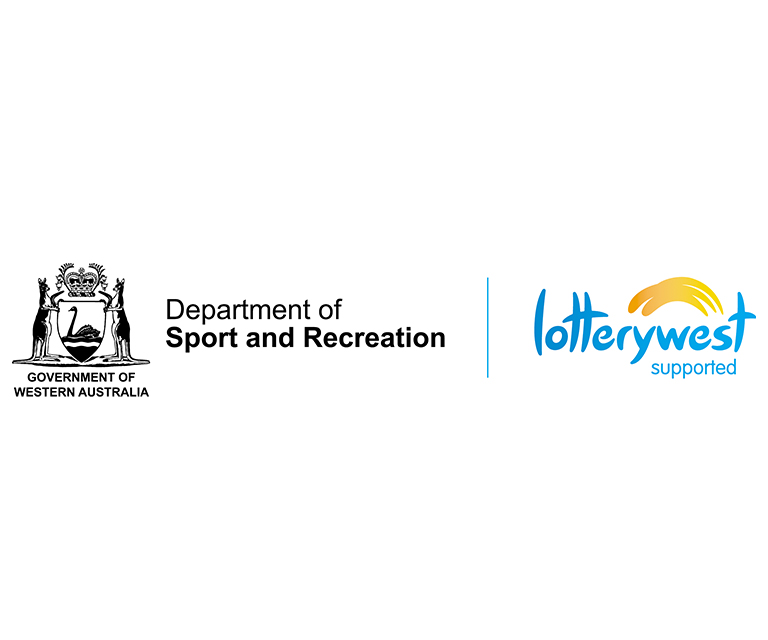 The Department of Sport and Recreation logo and the Lotterywest logo.