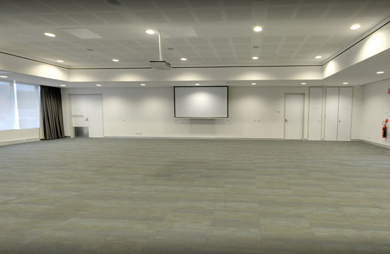 The interior of Ken Jackman Hall at the Darius Wells Library and Resource Centre.