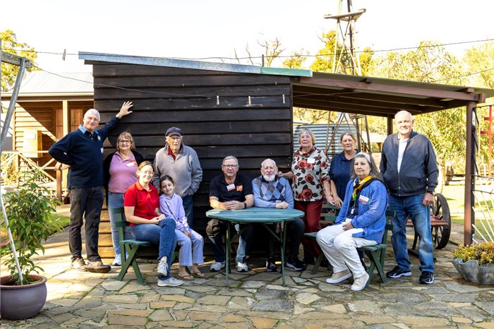 Medina Residents Group members outside Smirk's Cottage