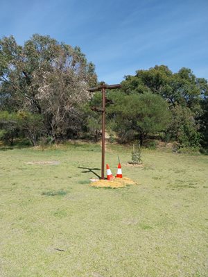 Picture of a 3m-tall bird waterer in a park in Homestead Ridge, Wellard
